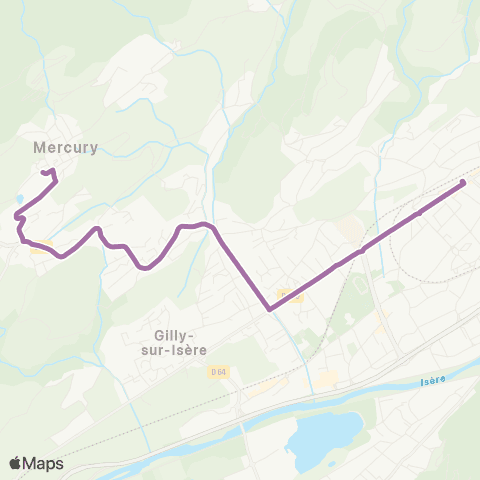 TRA Mobilité Albertville - Mercury map