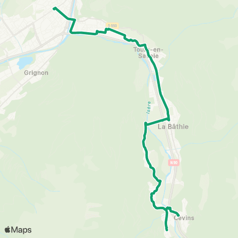 TRA Mobilité Albertville-Rognaix map