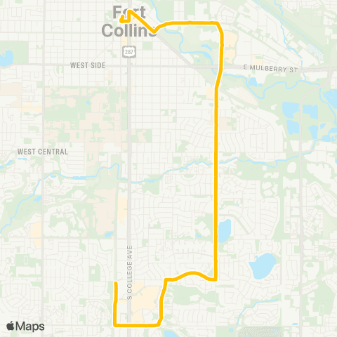 Transfort Downtown Transit Center map