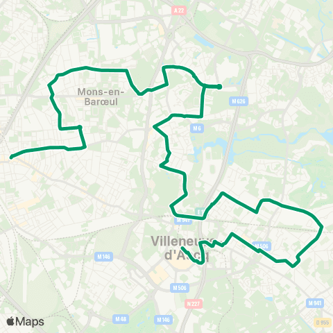 Ilévia Ligne 13 map