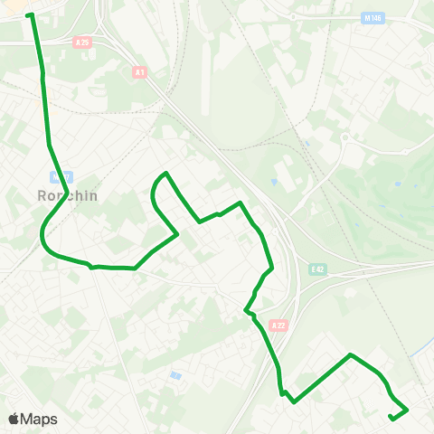 Ilévia Ligne 15 map