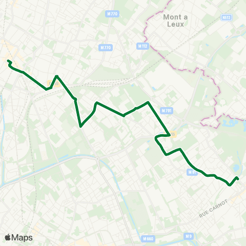 Ilévia Ligne 17 map