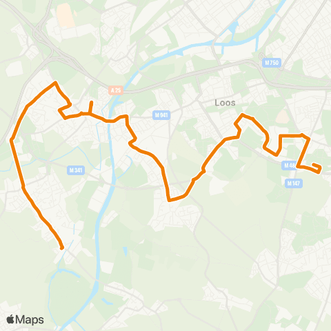 Ilévia Ligne 58 map