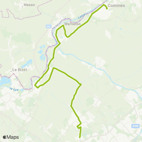 Ilévia Ligne 75 map