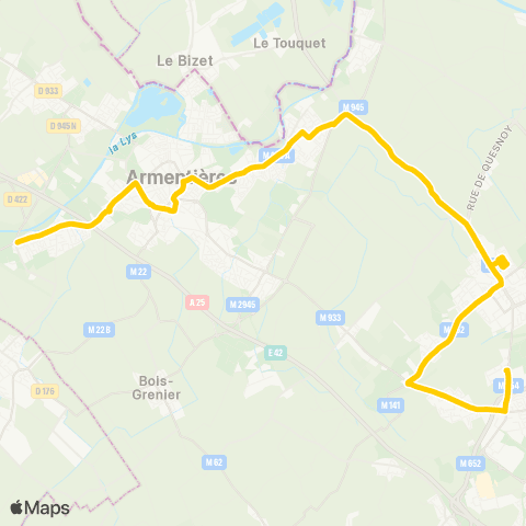 Ilévia Ligne 80 map