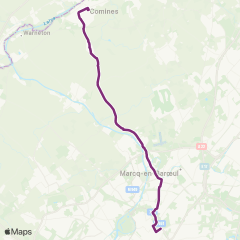 Ilévia Ligne 88 map