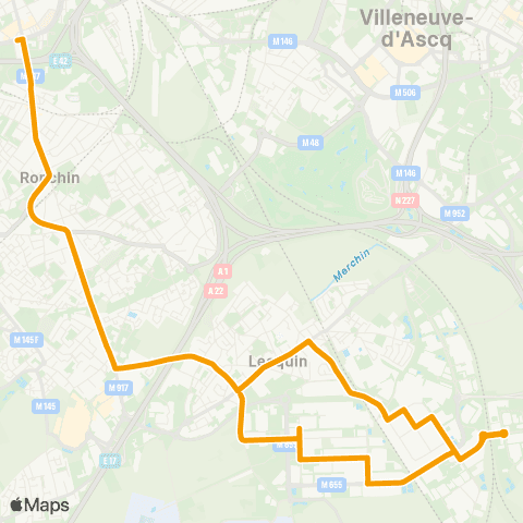 Ilévia Zone d'Activités Ligne Z2 map
