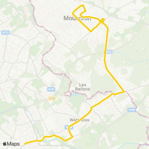 Ilévia Ligne Mwr map