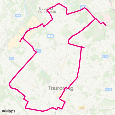 Ilévia Citadine de Tourcoing map