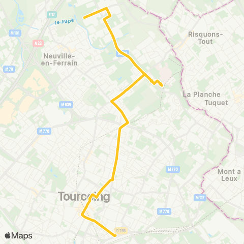 Ilévia Zone d'Activités Ligne Z1 map