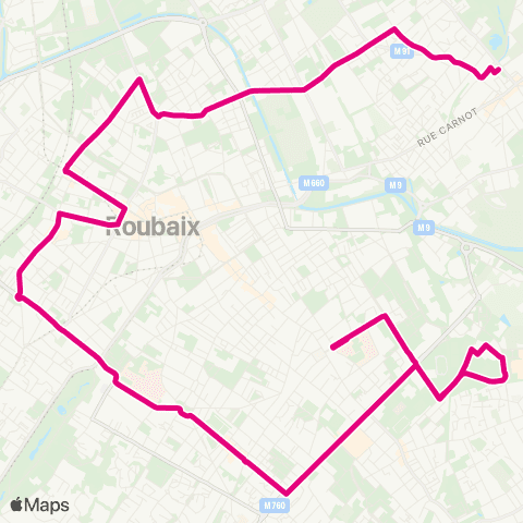 Ilévia Citadine de Roubaix map