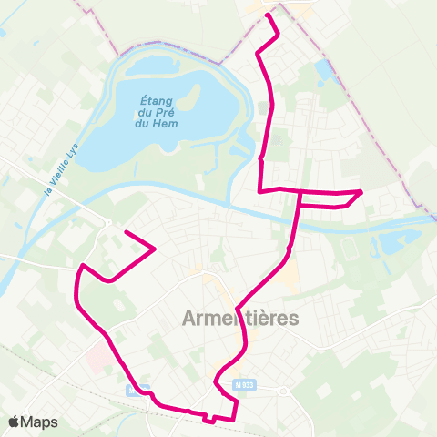 Ilévia Citadine Armentières map