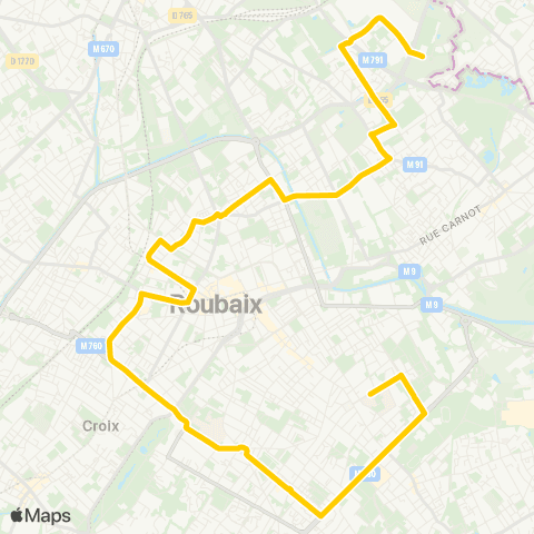 Ilévia Zone d'Activités Ligne Z6 map