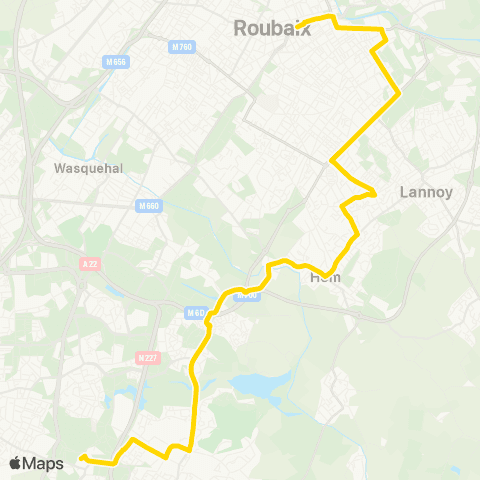 Ilévia Ligne 34 map