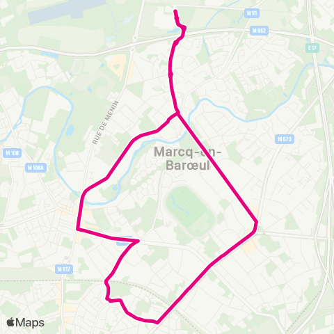 Ilévia Citadine de Marcq map