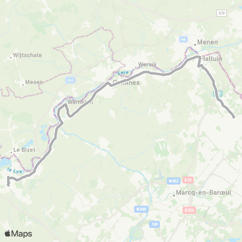 Ilévia Résa Ligne 82r map