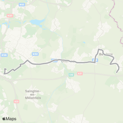 Ilévia Ligne 72 map