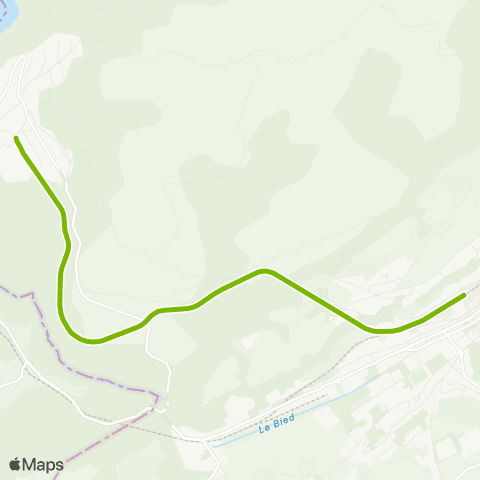 Transports Publics Neuchâtelois Les Brenets - Le Locle map
