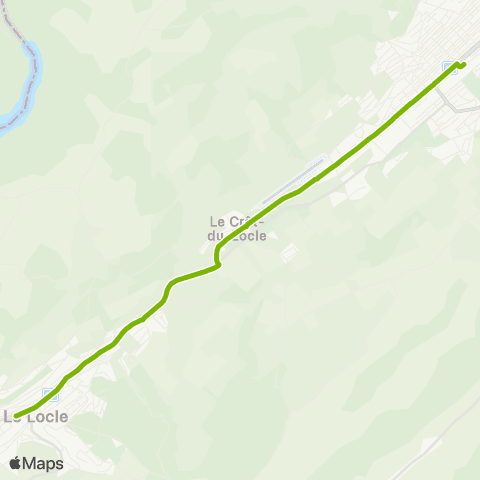 Transports Publics Neuchâtelois La Chaux-de-Fonds, gare - Le Locle, Technicum map