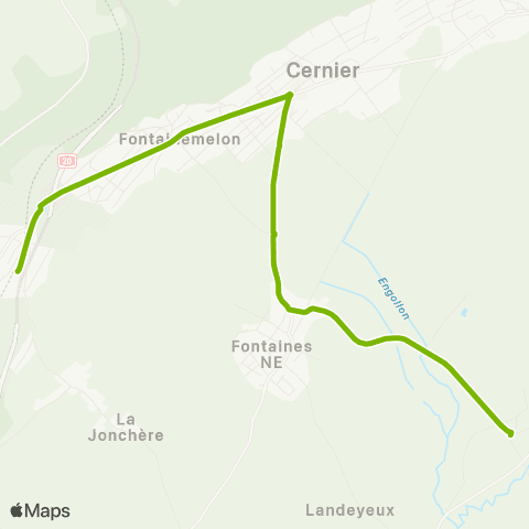 Service d'automobiles TRN Cernier, centre - Les Hauts-Geneveys, gare map