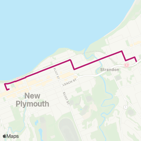 Citylink School buses SHGC to Ariki St (afternoon only) map
