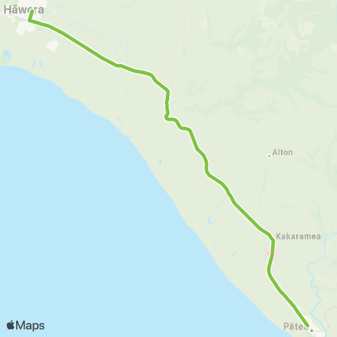 Regional Buses Patea - Hawera map