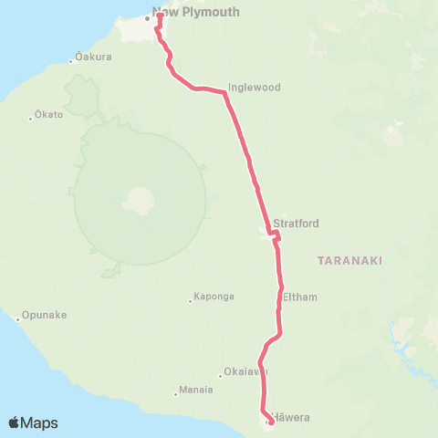 School Buses Hawera - NPGHS & SHGC map