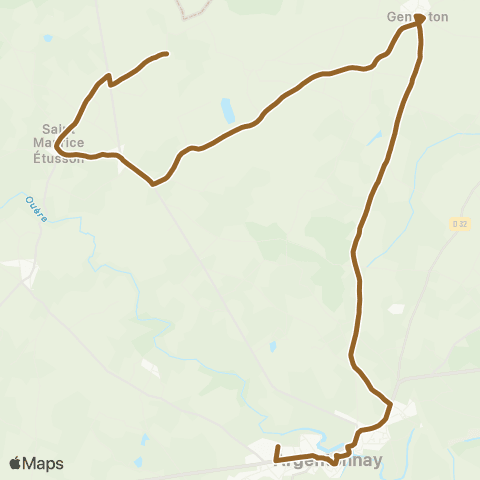 Tréma Argentonnay St Maurice Étusson Argentonnay map