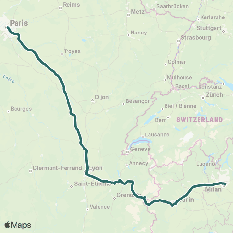Trenitalia France Trenitalia France map