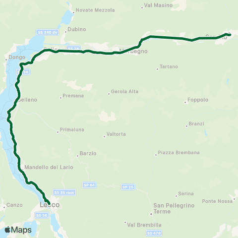 Trenord Bus Sostitutivi map