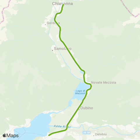 Trenord Colico-Chiavenna map