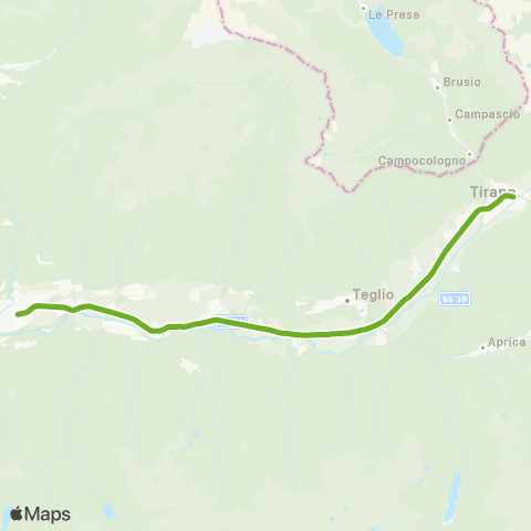 Trenord Sondrio-Tirano map