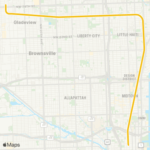 Tri-Rail Downtown Miami Link map