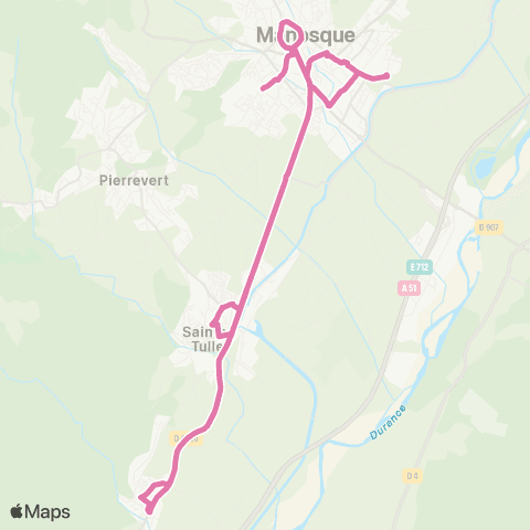 Trans'Agglo Corbières - Sainte Tulle - Manosque map