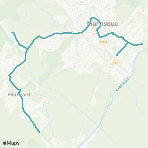 Trans'Agglo TAD Pierrevert - Manosque map