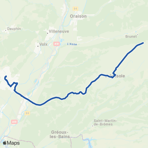 Trans'Agglo Valensole - Manosque map
