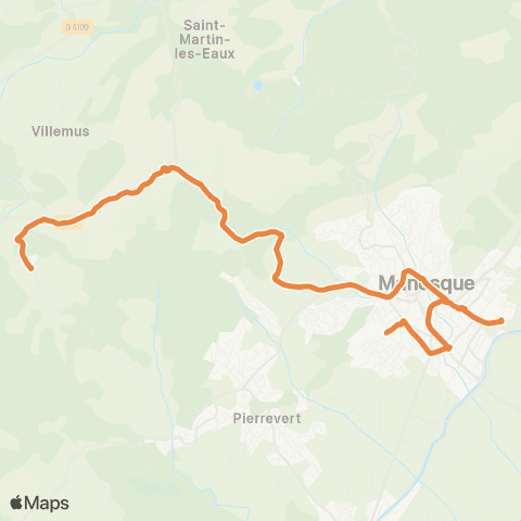 Trans'Agglo Montfuron-Manosque map