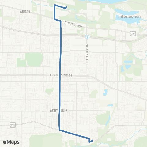 TriMet 162nd Ave map