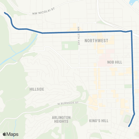 TriMet Thurman / NW 18th map