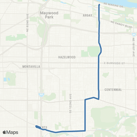 TriMet 148th Ave map