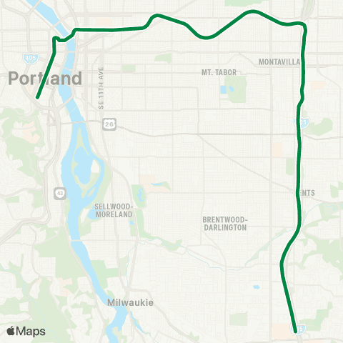 TriMet MAX Green Line map
