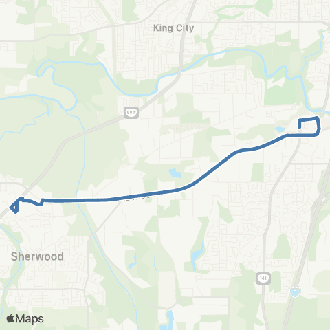 TriMet Tualatin-Sherwood Rd map