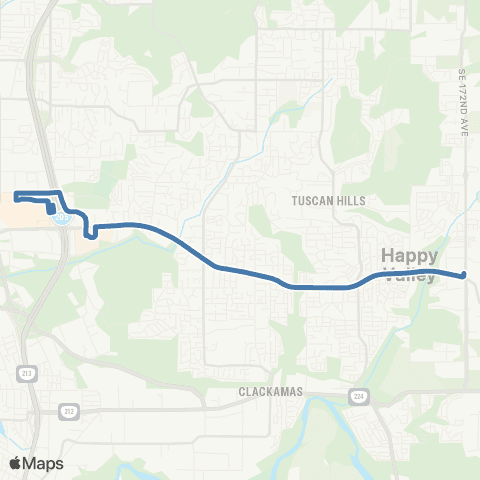 TriMet Sunnyside map