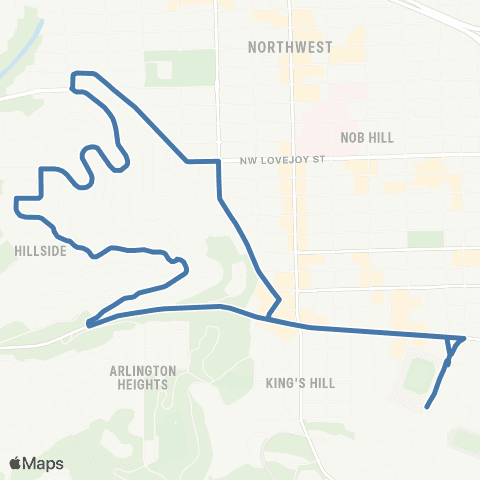 TriMet Hillside map
