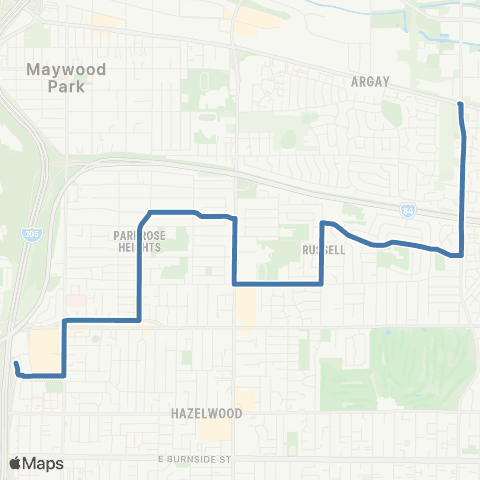 TriMet San Rafael map