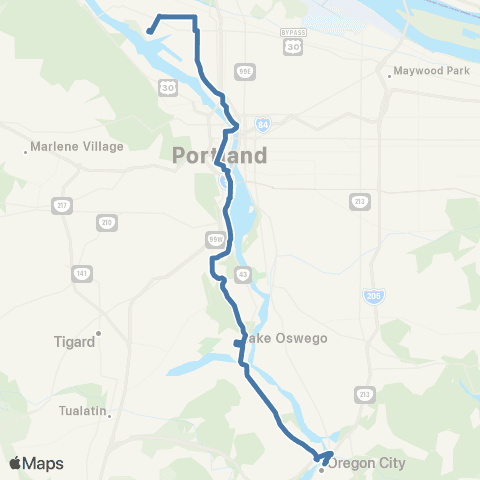 TriMet Macadam / Greeley map