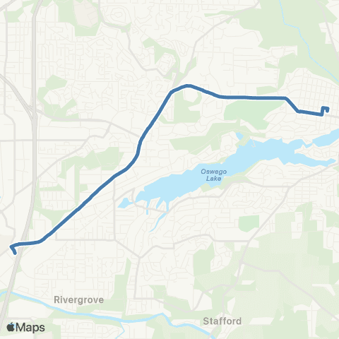 TriMet Lake Grove map