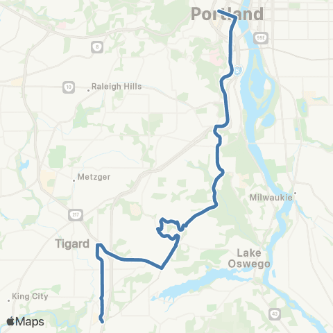 TriMet Boones Ferry Rd map