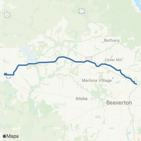 TriMet Cornell map