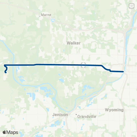 The Rapid Laker Line map